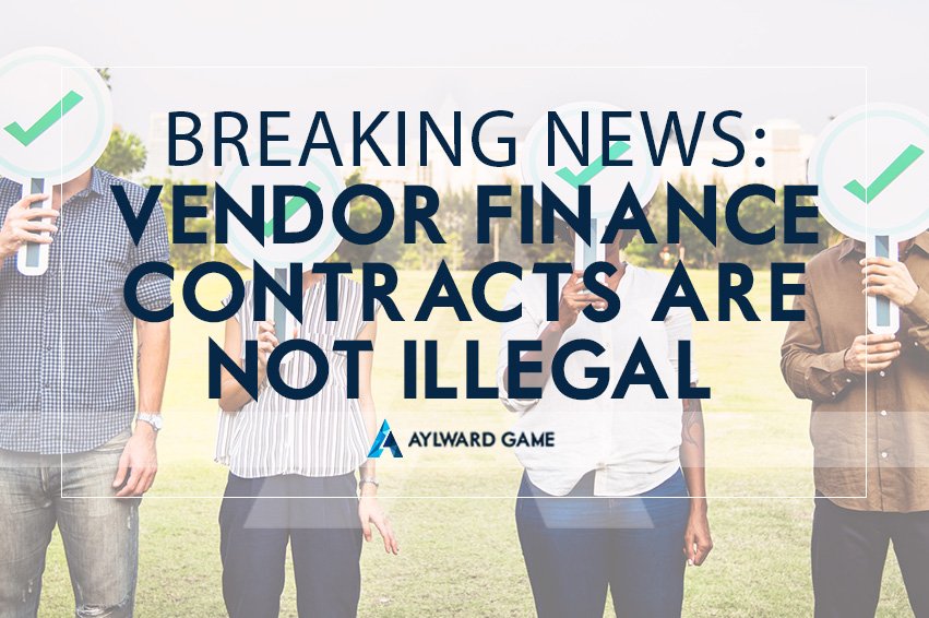 BREAKING NEWS: Vendor Finance Contract are NOT illegal